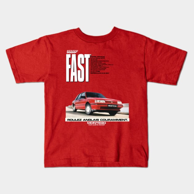 MG MONTEGO - French ad Kids T-Shirt by Throwback Motors